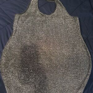 Sparkling Silver Sleeveless Dress